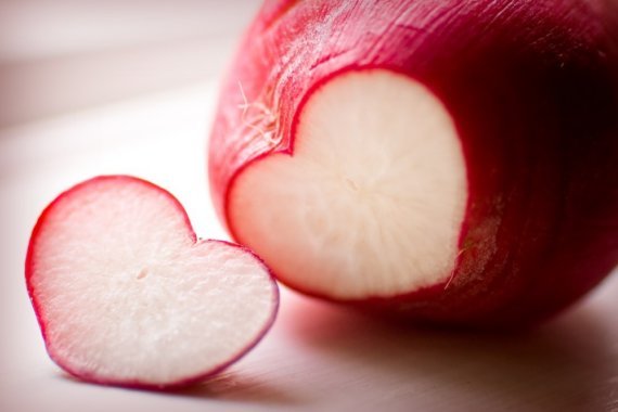 Blinking radish heart
