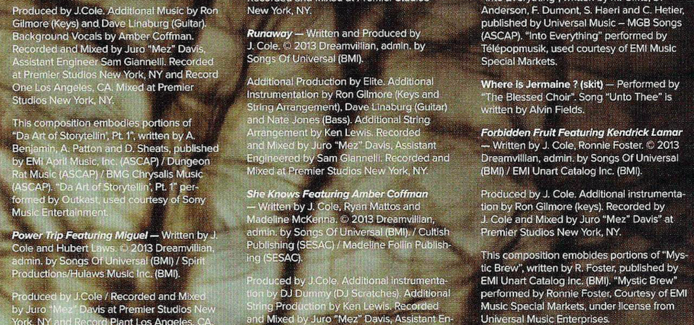 Born Sinner [Credits]