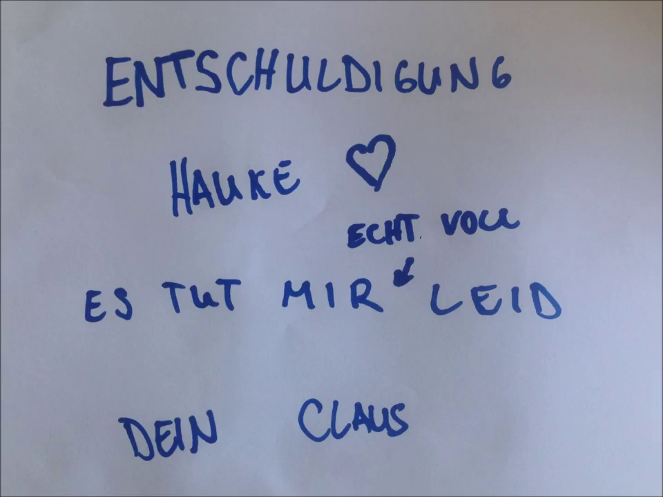 Entschuldigung Hauke